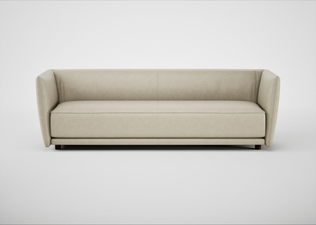 Valley 4 Seater Sofa Leather Grain Storm 006