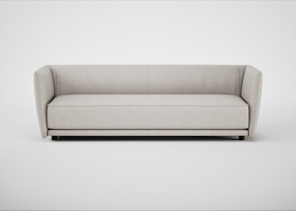 Valley 4 Seater Sofa Leather Grain White 000