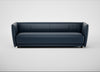 Valley 4 Seater Sofa Leather Stonewash Navy Blue 279