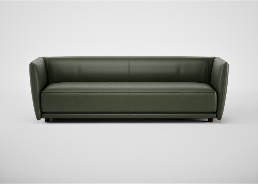 Valley 4 Seater Sofa Leather Stonewash Vintage Green 278
