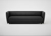Valley 4 Seater Sofa Linea Leather Black 622