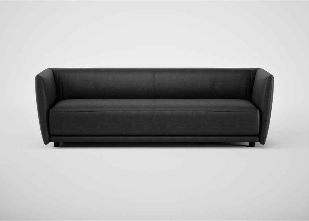 Valley 4 Seater Sofa Linea Leather Black 622