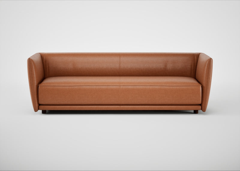Valley 4 Seater Sofa Linea Leather Brown 680