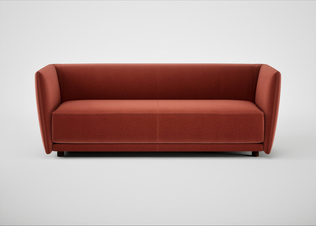 Valley 3 Seater Sofa Nobilis Velvet Rust