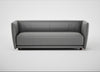 Valley 3 Seater Sofa Daino Leather Steel