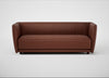Valley 3 Seater Sofa Leather Grain Dark Brown 068