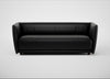Valley 3 Seater Sofa Leather Stonewash Black 263