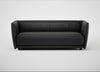 Valley 3 Seater Sofa Linea Leather Black 622