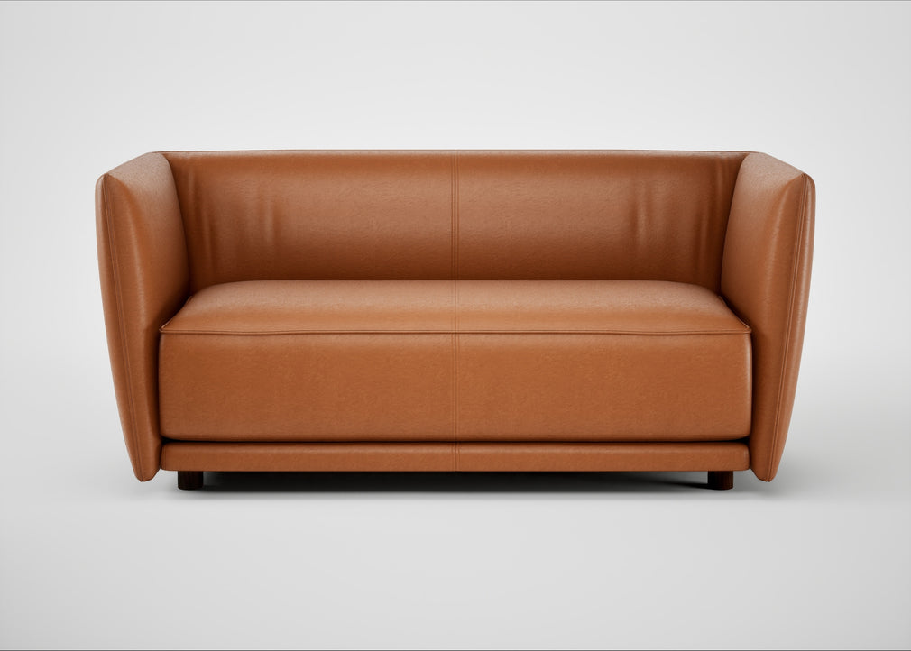 Valley 2 Seater Sofa Daino Leather Treacle