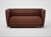 Valley 2 Seater Sofa Leather Grain Dark Brown 068