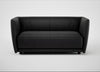 Valley 2 Seater Sofa Leather Grain Graphite 063