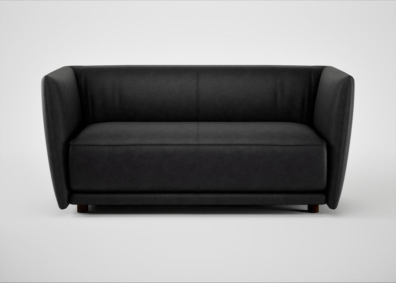 Valley 2 Seater Sofa Leather Grain Graphite 063