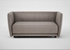 Valley 2 Seater Sofa Leather Grain Light Grey 060