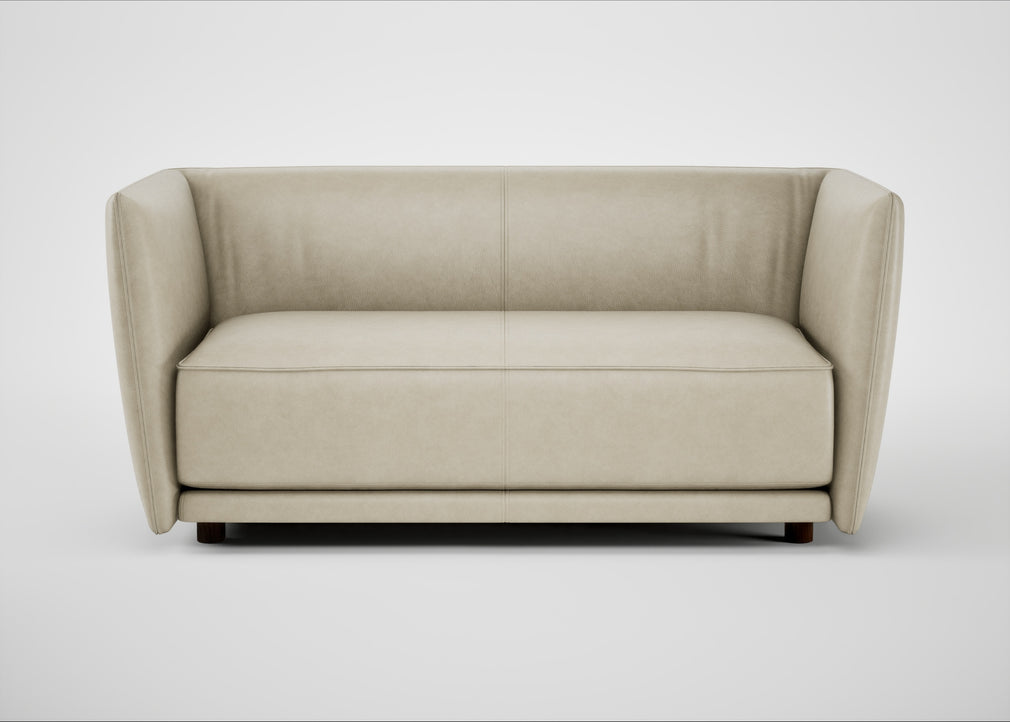 Valley 2 Seater Sofa Leather Grain Storm 006