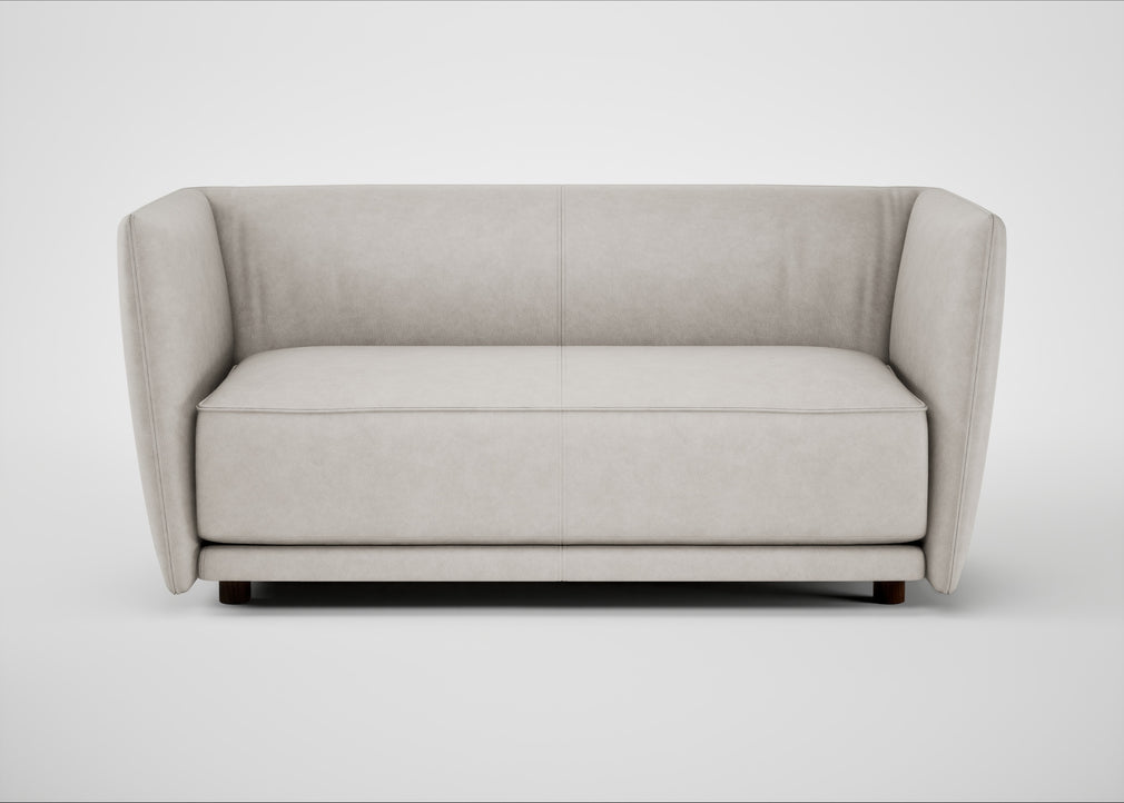 Valley 2 Seater Sofa Leather Grain White 000