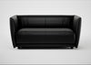 Valley 2 Seater Sofa Leather Stonewash Black 263