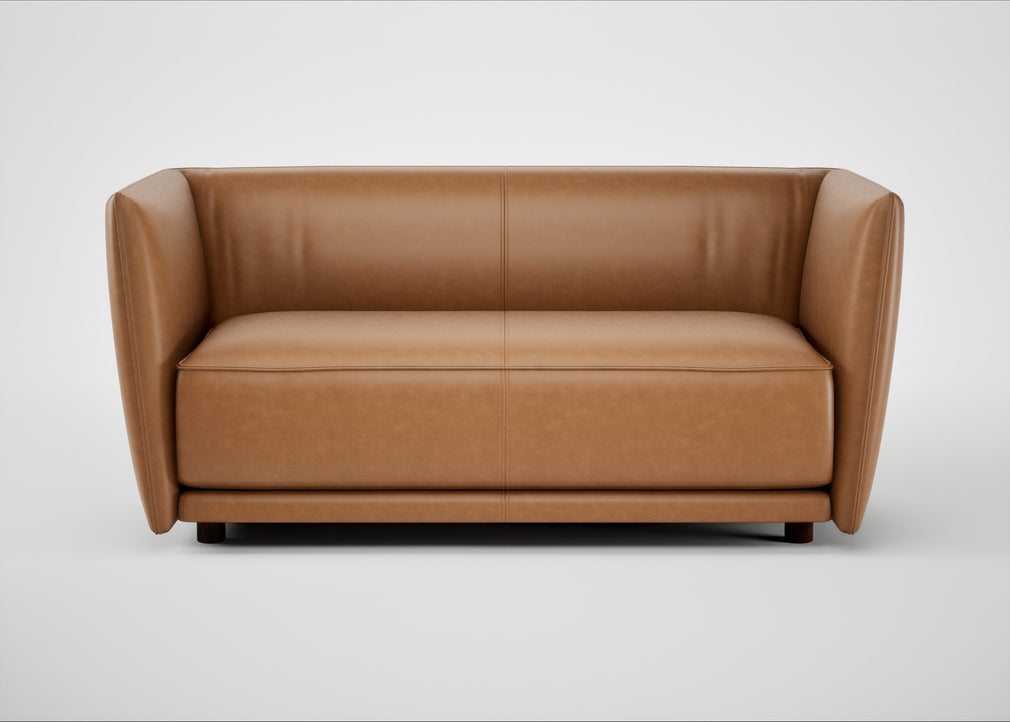 Valley 2 Seater Sofa Leather Stonewash Toffee 277