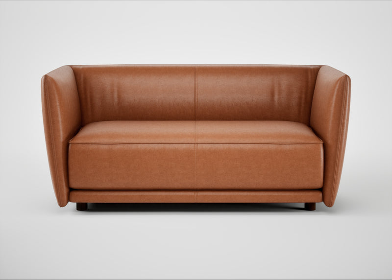 Valley 2 Seater Sofa Linea Leather Brown 680