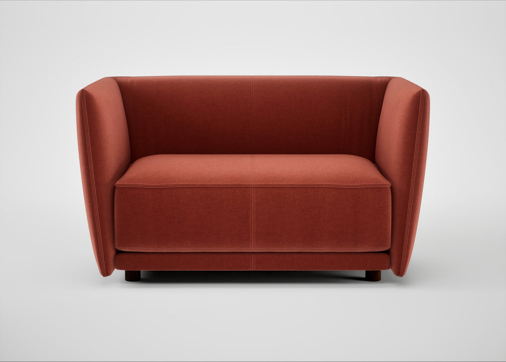 Valley Loveseat Nobilis Velvet Rust