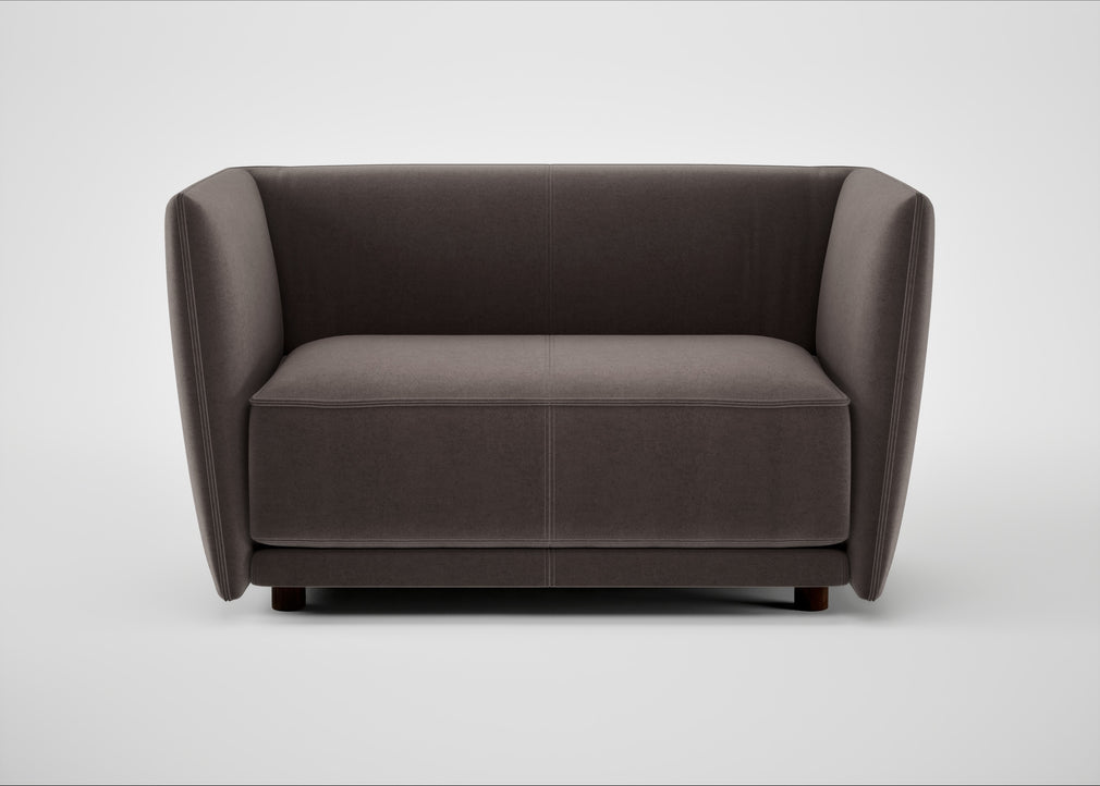 Valley Loveseat Nobilis Velvet Sable