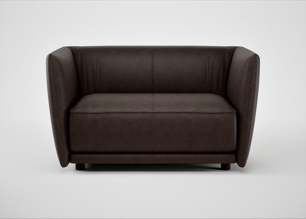 Valley Loveseat Leather Grain Chocolate 066