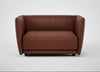 Valley Loveseat Leather Grain Dark Brown 068