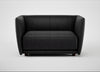 Valley Loveseat Leather Grain Graphite 063