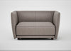 Valley Loveseat Leather Grain Light Grey 060