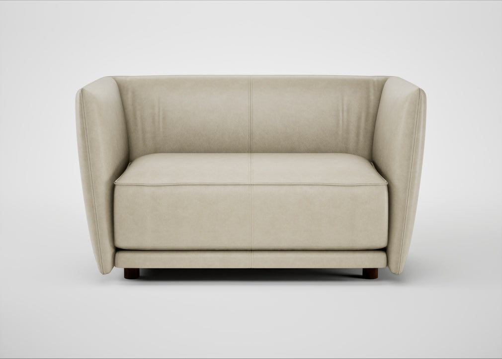Valley Loveseat Leather Grain Storm 006