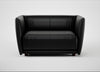 Valley Loveseat Leather Stonewash Black 263