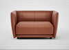 Valley Loveseat Leather Stonewash Light Brown 274