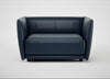 Valley Loveseat Leather Stonewash Navy Blue 279