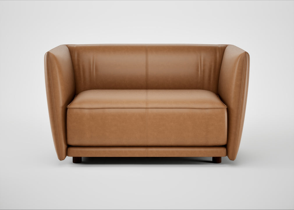 Valley Loveseat Leather Stonewash Toffee 277