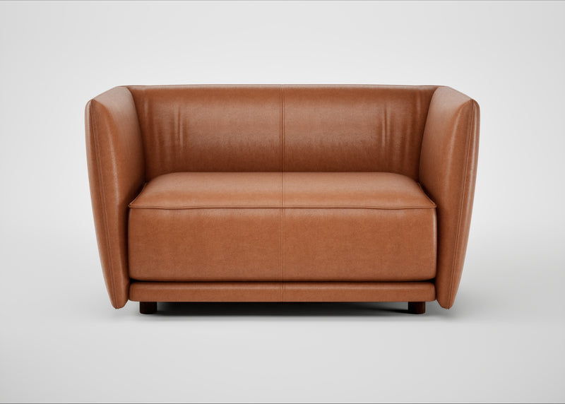 Valley Loveseat Linea Leather Brown 680