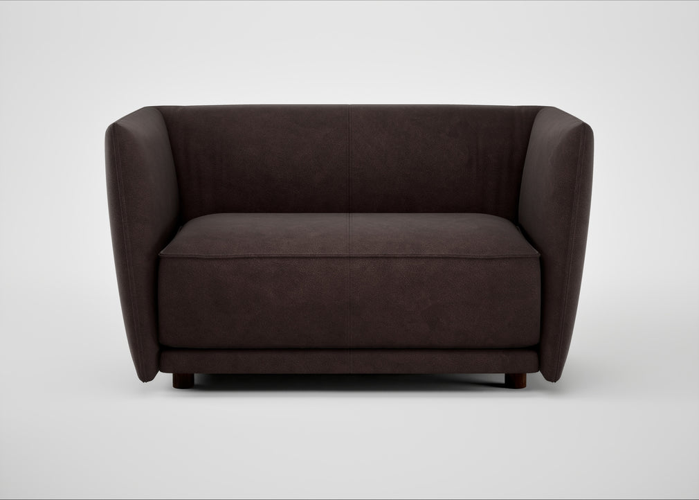 Valley Loveseat Heritage Leather Dark Walnut 2069