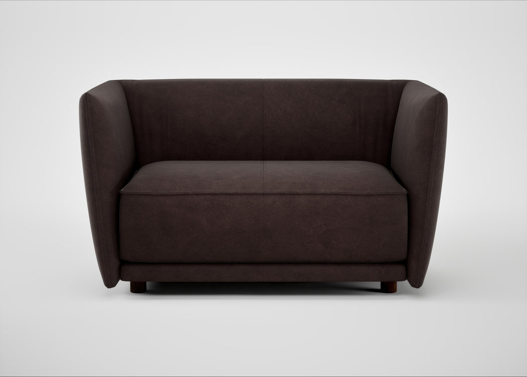Valley Loveseat Heritage Leather Dark Walnut 2069