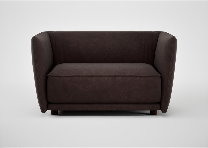 Valley Loveseat Heritage Leather Dark Walnut 2069