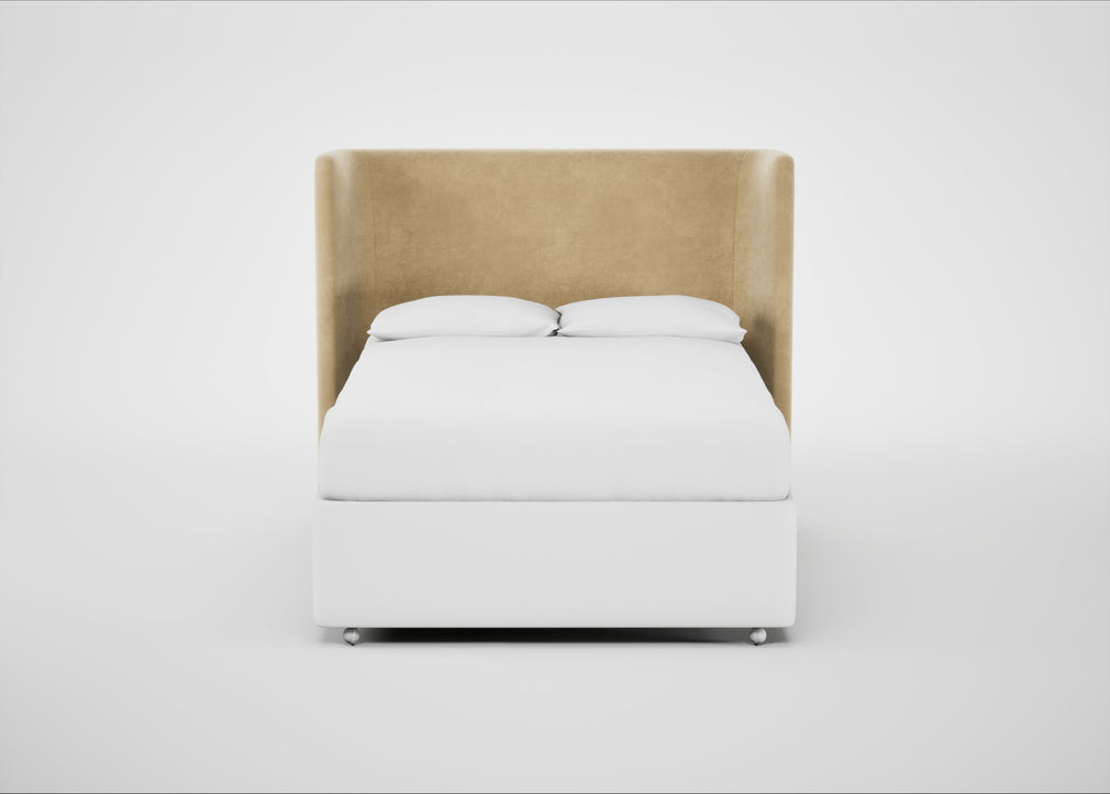 Monroe Headboard Double / Smart Luxe Velvet Biscuit