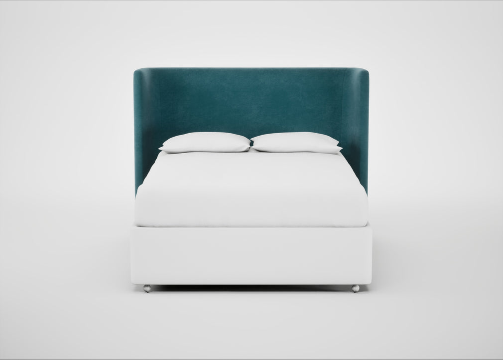 Monroe Headboard King / Smart Luxe Velvet Airforce Blue