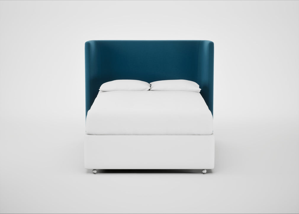 Monroe Headboard Double / Smart Velvet Ocean Blue