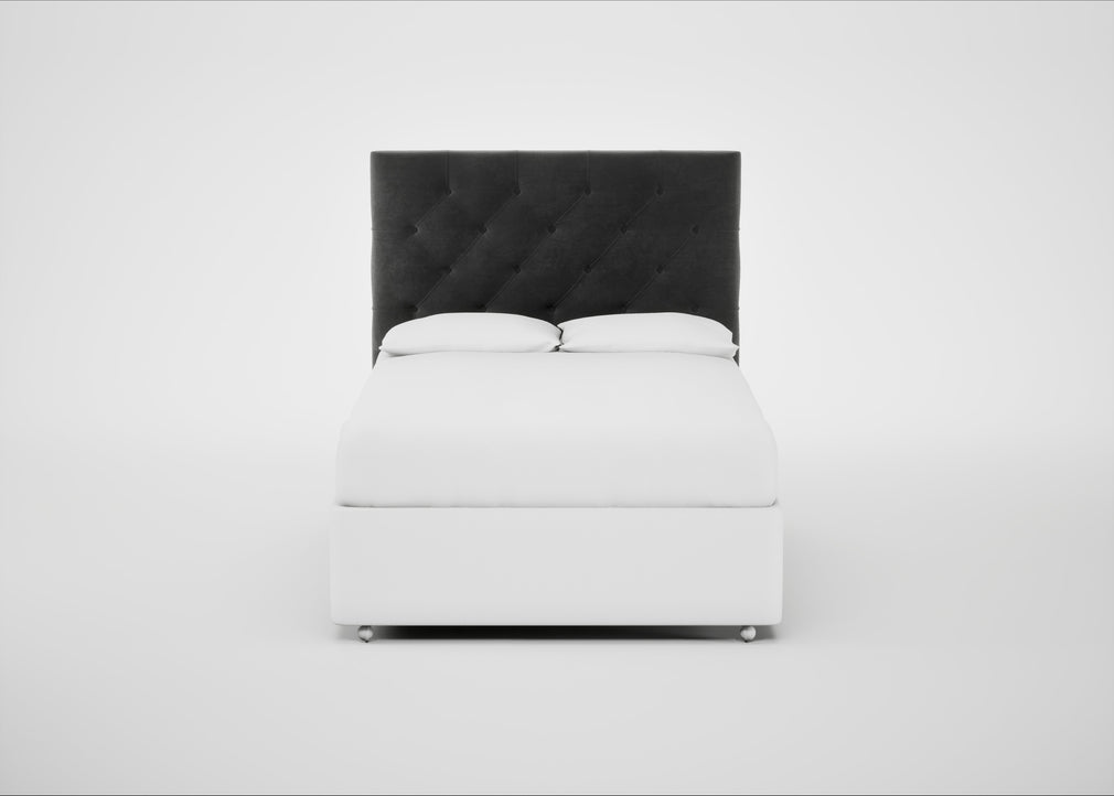 Balmoral Headboard Double / Smart Luxe Velvet Nickel