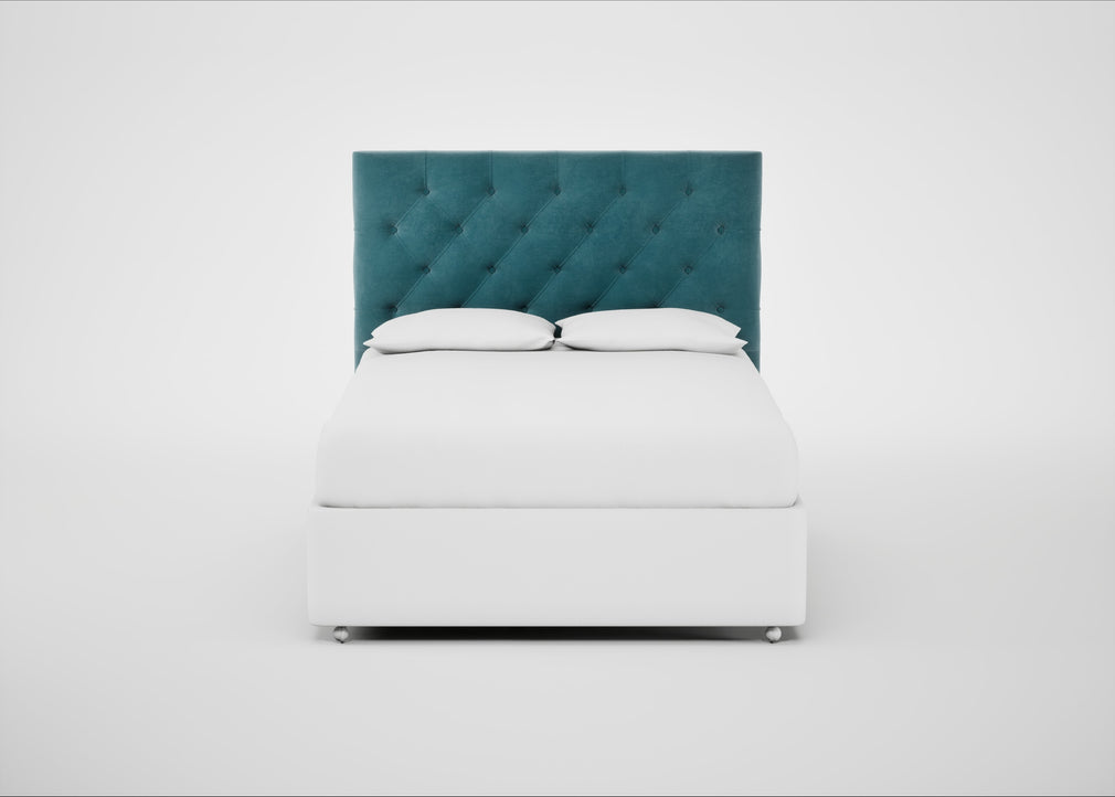 Balmoral Headboard King / Smart Luxe Velvet Airforce Blue