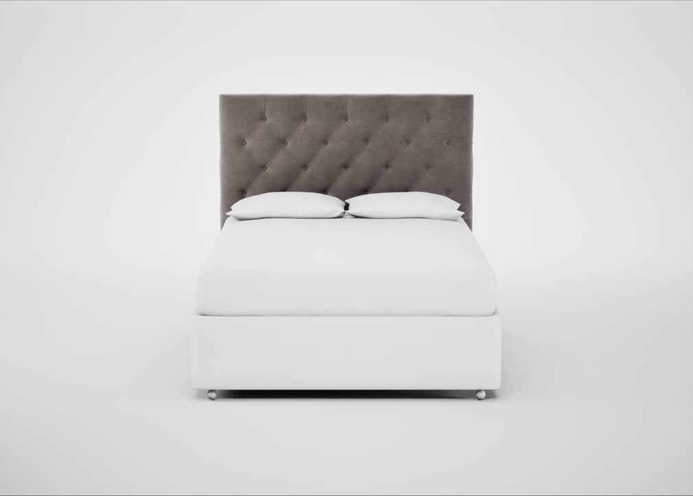 Balmoral Headboard King / Smart Luxe Velvet Mushroom