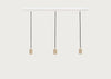 Linear Triple Pendant Canopy with Brass Fittings