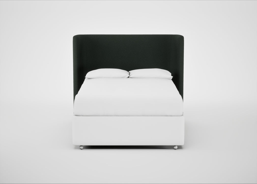 Monroe Headboard Double - Storage Divan / Boucle Fern