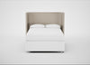 Monroe Headboard Double - Storage Divan / Broad Weave Putty