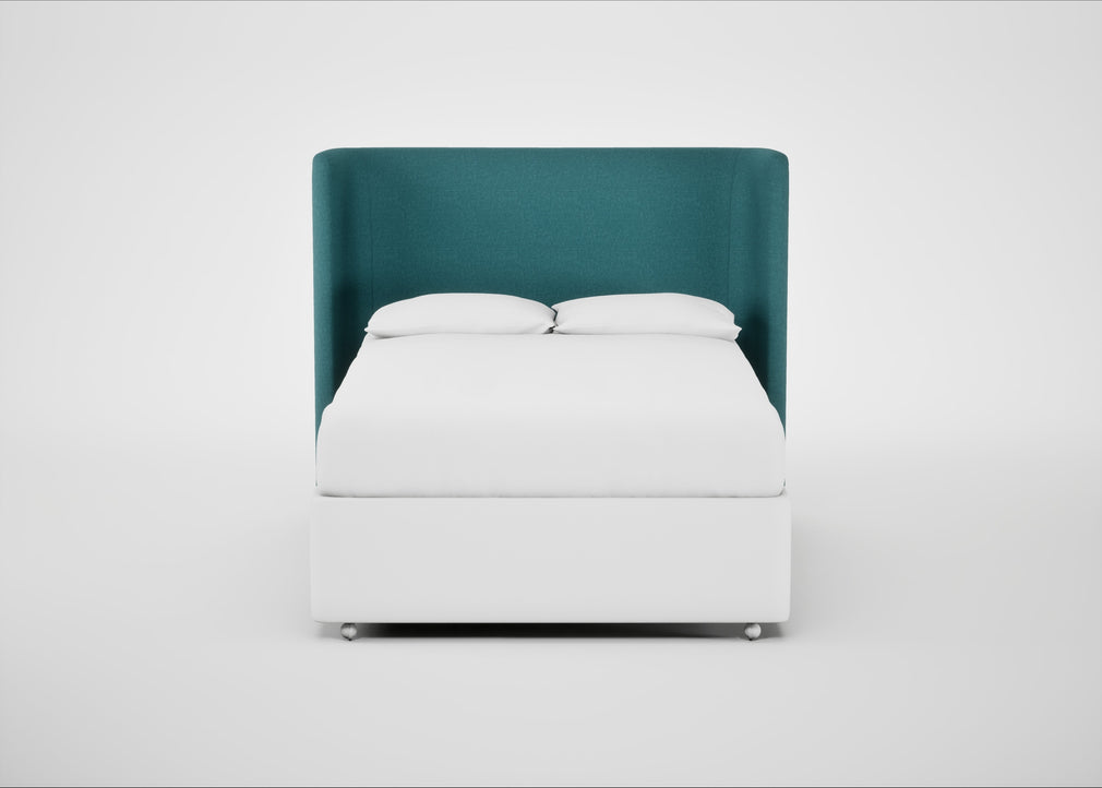 Monroe Headboard Double - Storage Divan / Brushed Cotton Cadet