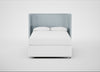 Monroe Headboard Double - Storage Divan / Capelo Linen-Cotton Sea Shanty