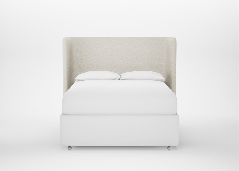Monroe Headboard Double - Storage Divan / Chunky Boucle Ecru