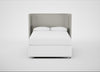 Monroe Headboard Double - Storage Divan / Melton Wool Limestone